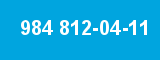 984 812-04-11 984 812-04-11